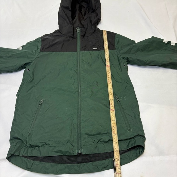 Vans Kids Garnett Windbreaker Jacket Green Black Full Zip Hooded Skate Snow Punk - Picture 9 of 11
